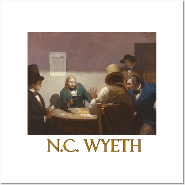 Wild Bill Hickok at Cards by N.C. Wyeth Wall Art by Naves